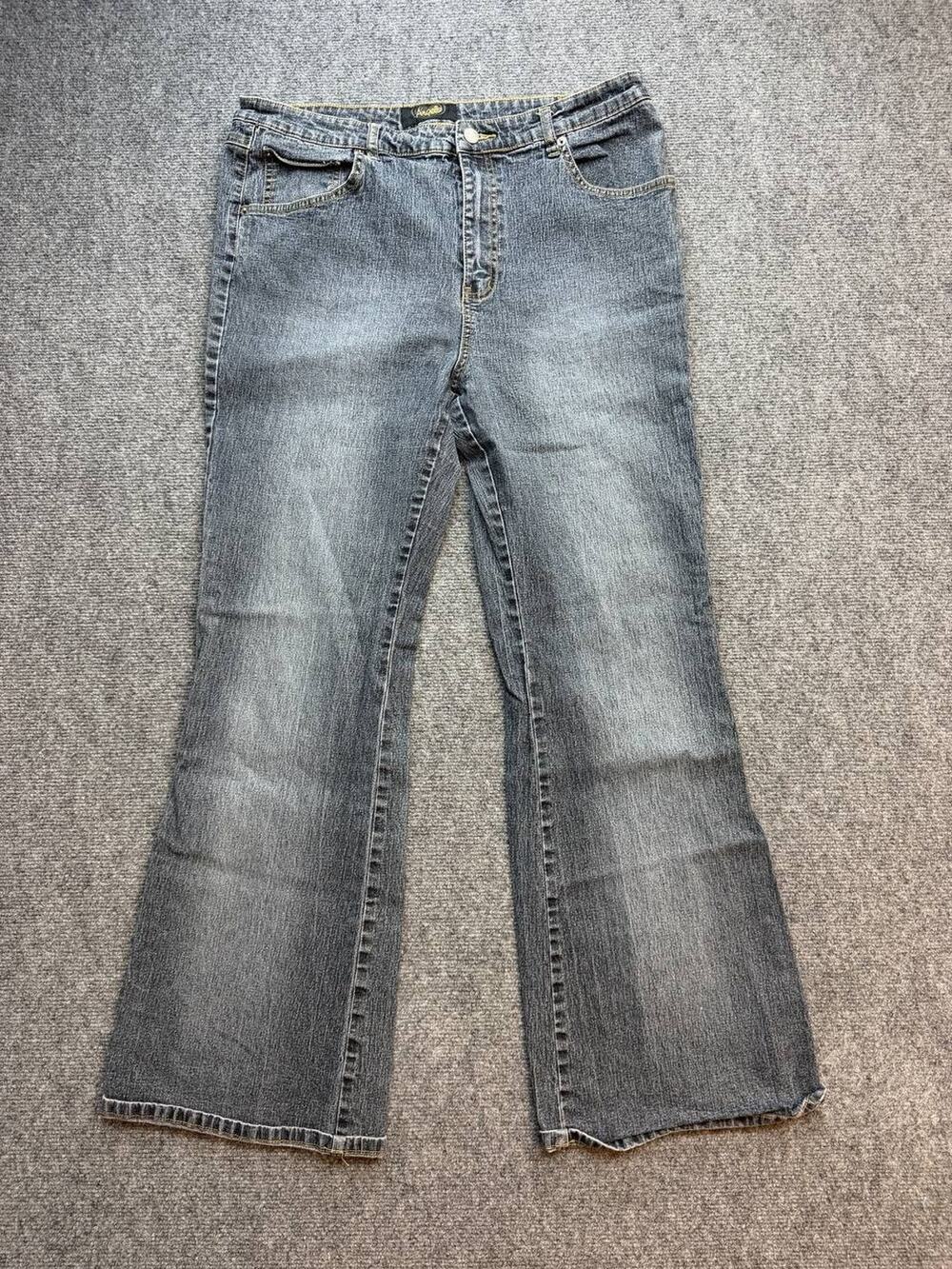Vintage Y2K Angels Jeans Women's Plus Size 20 Blue Stretch Flare Ramie Blend